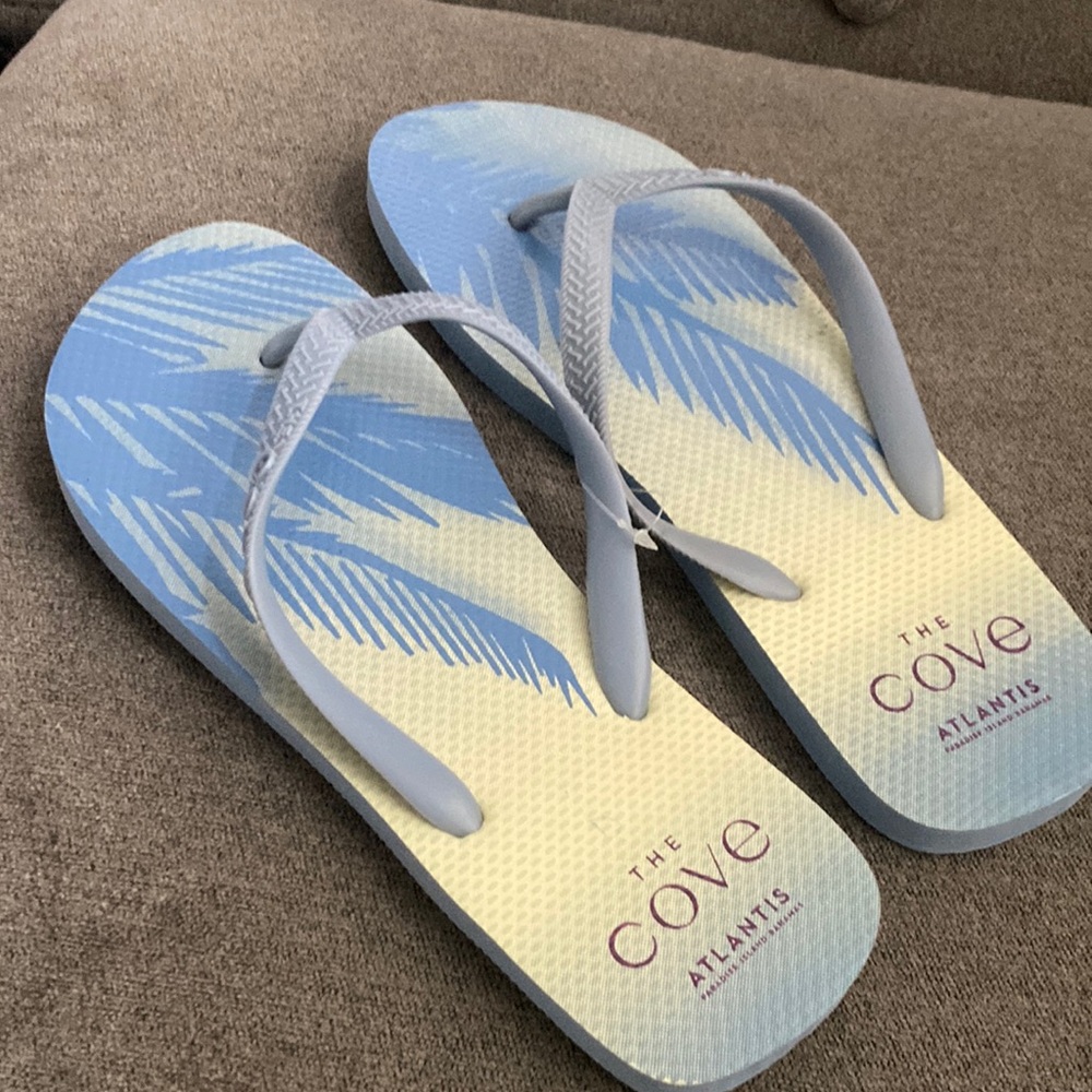 BNWT large flip flops